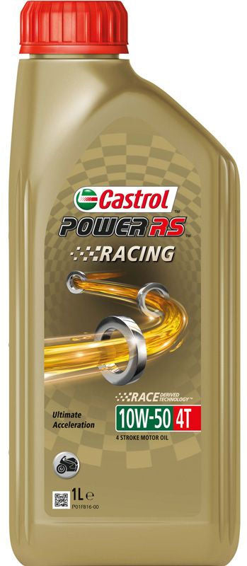 Castrol Olie Power RS ​​Racing 4T 10W-50 fles à 1 liter
