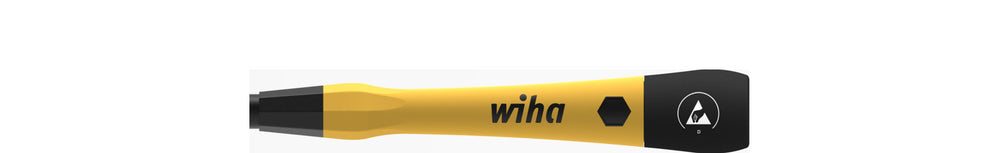 Wiha schroevendraaierhandgreep esd magnetisch (geel zwart, voor 4 mm microbits)