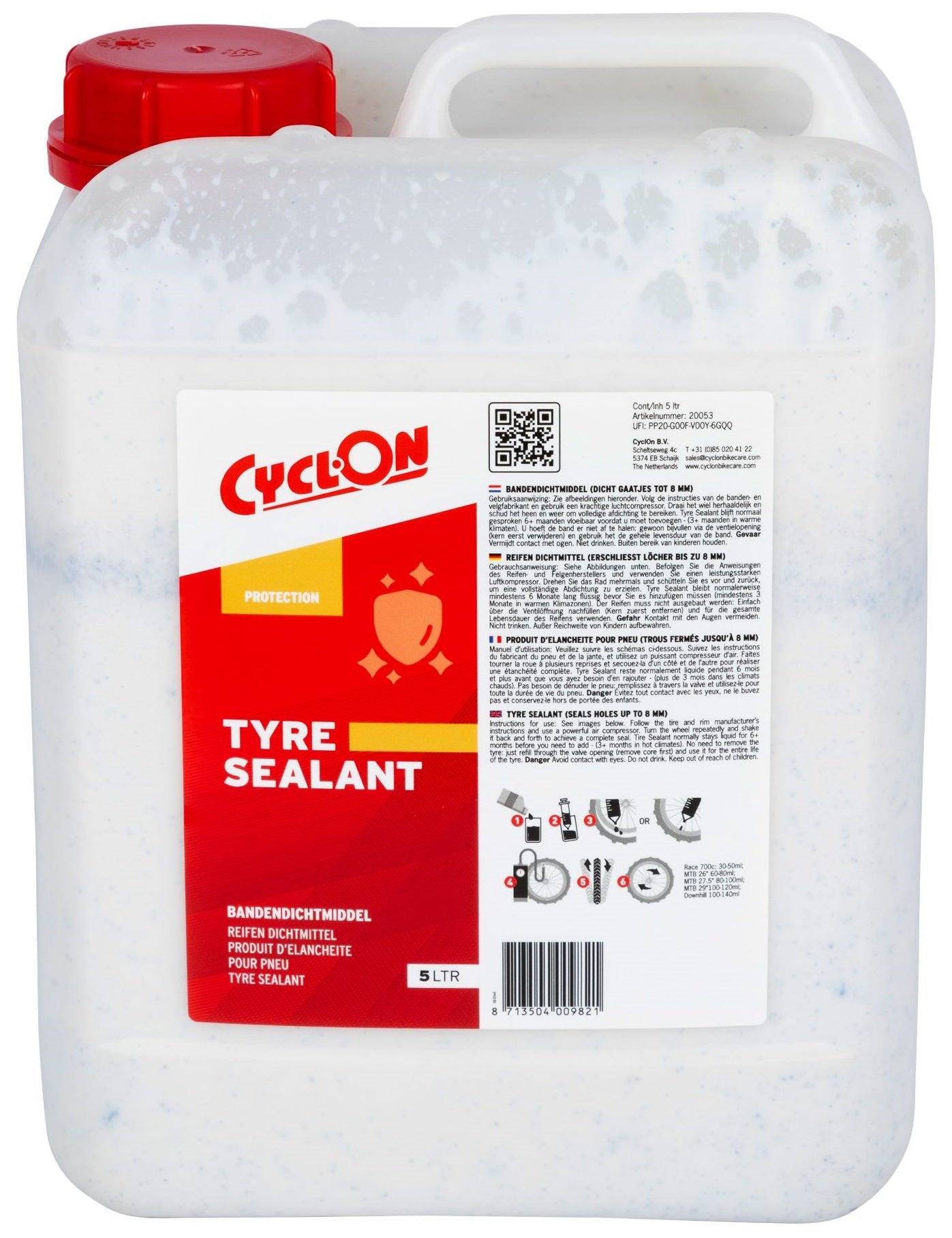 Cyclon HQ bandenafdichtmiddel 5 liter