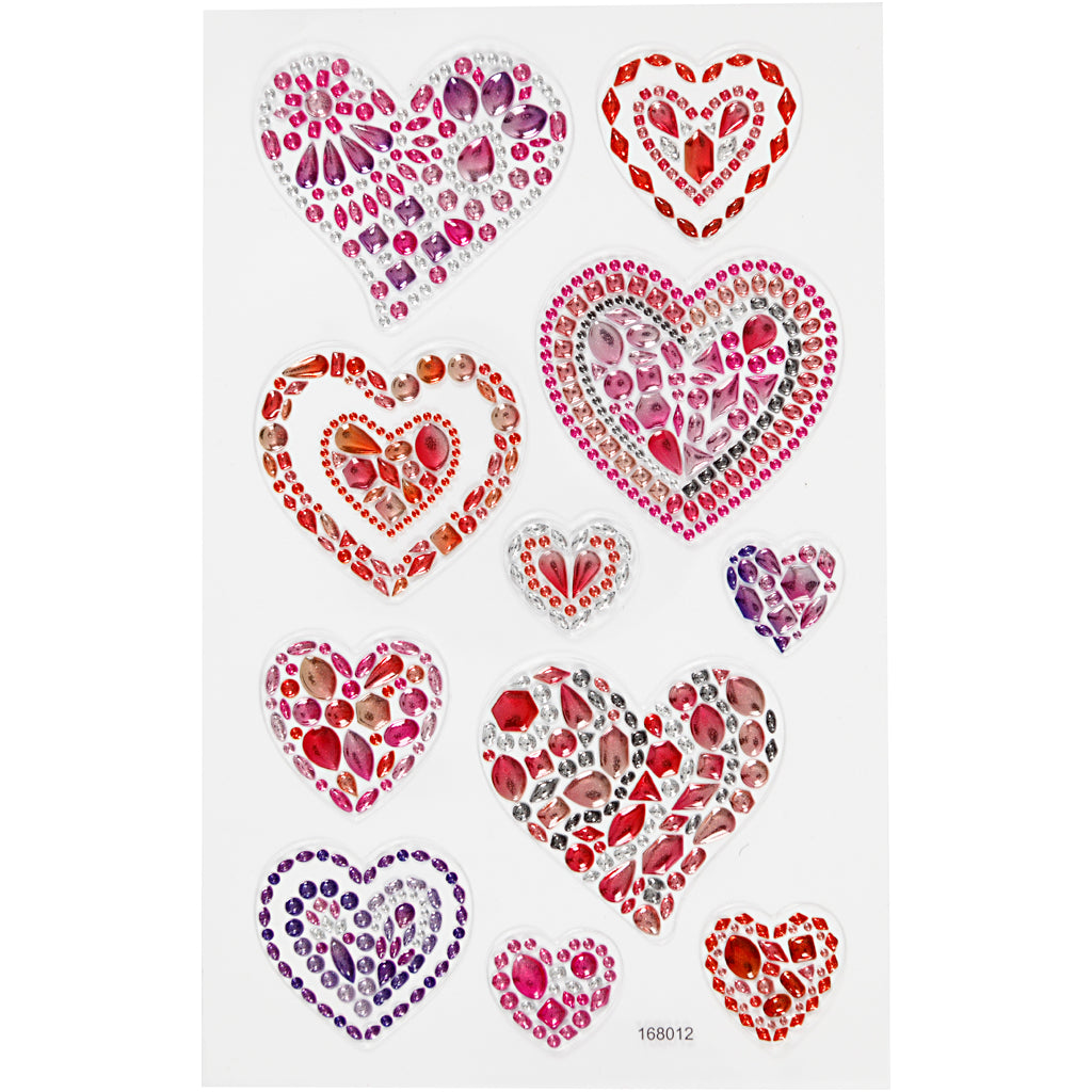 Creative company diamantstickers harten, 1 vel