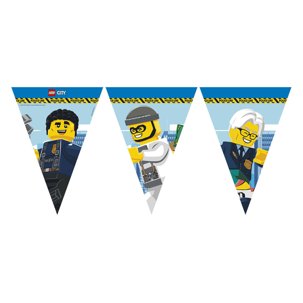 Globos papieren vlaggenlijn fsc lego city, 3mtr.