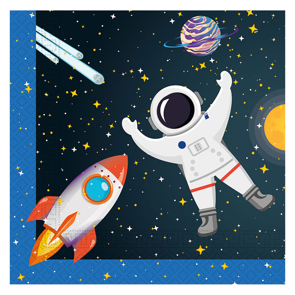 Globos papieren servetten fsc raketruimte, 20st.