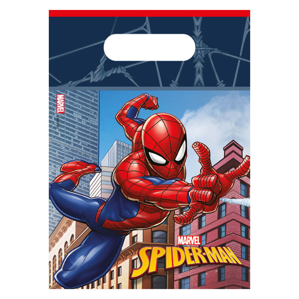 Globos feestzakjes spider-man crime fighter, 6st.