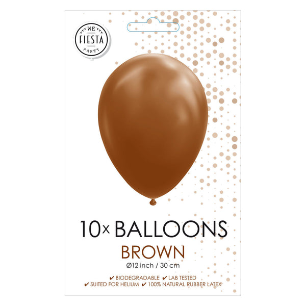 Globos balloons brown, 30cm, 10pcs.