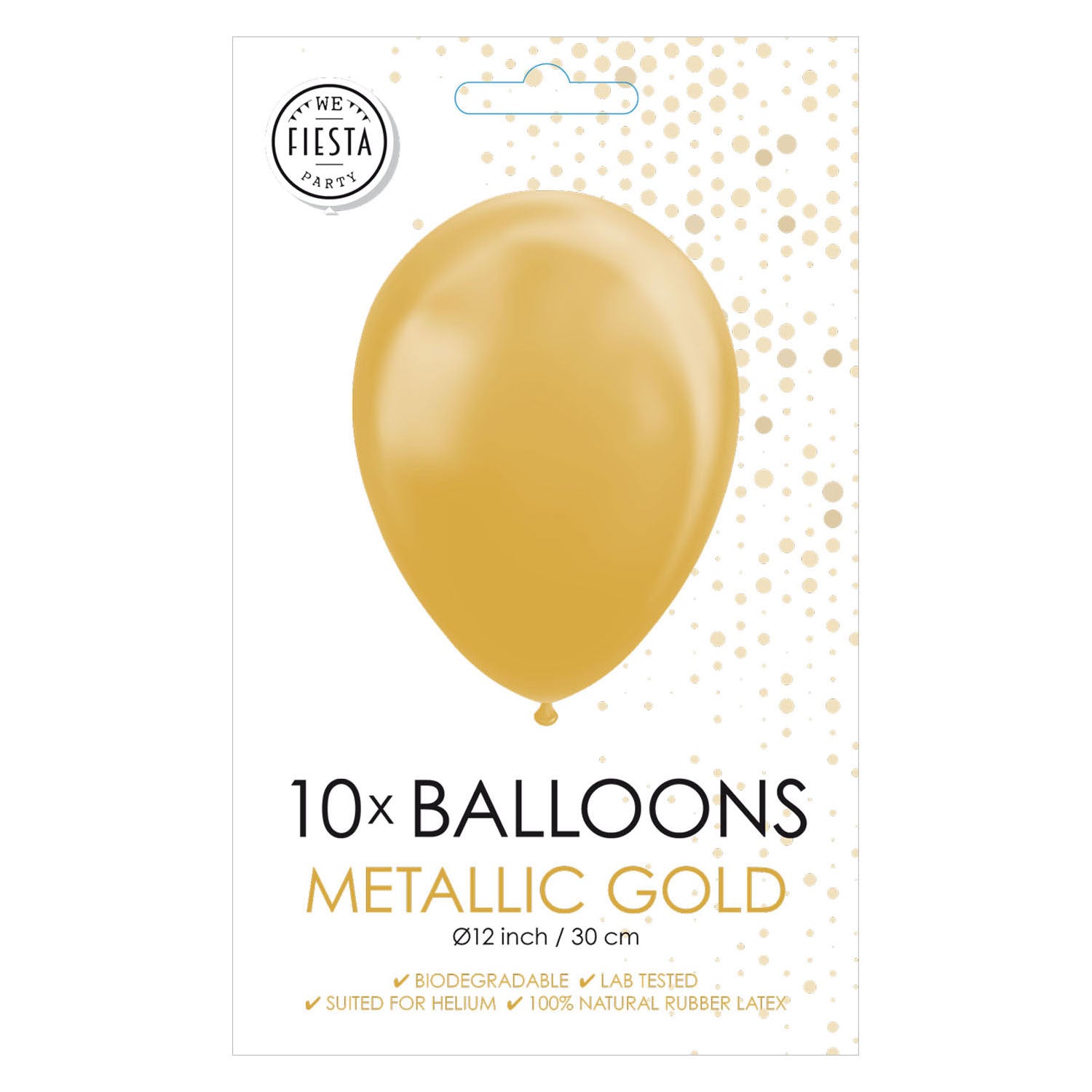 Globos ballonnen metallic goud 30cm, 10st.