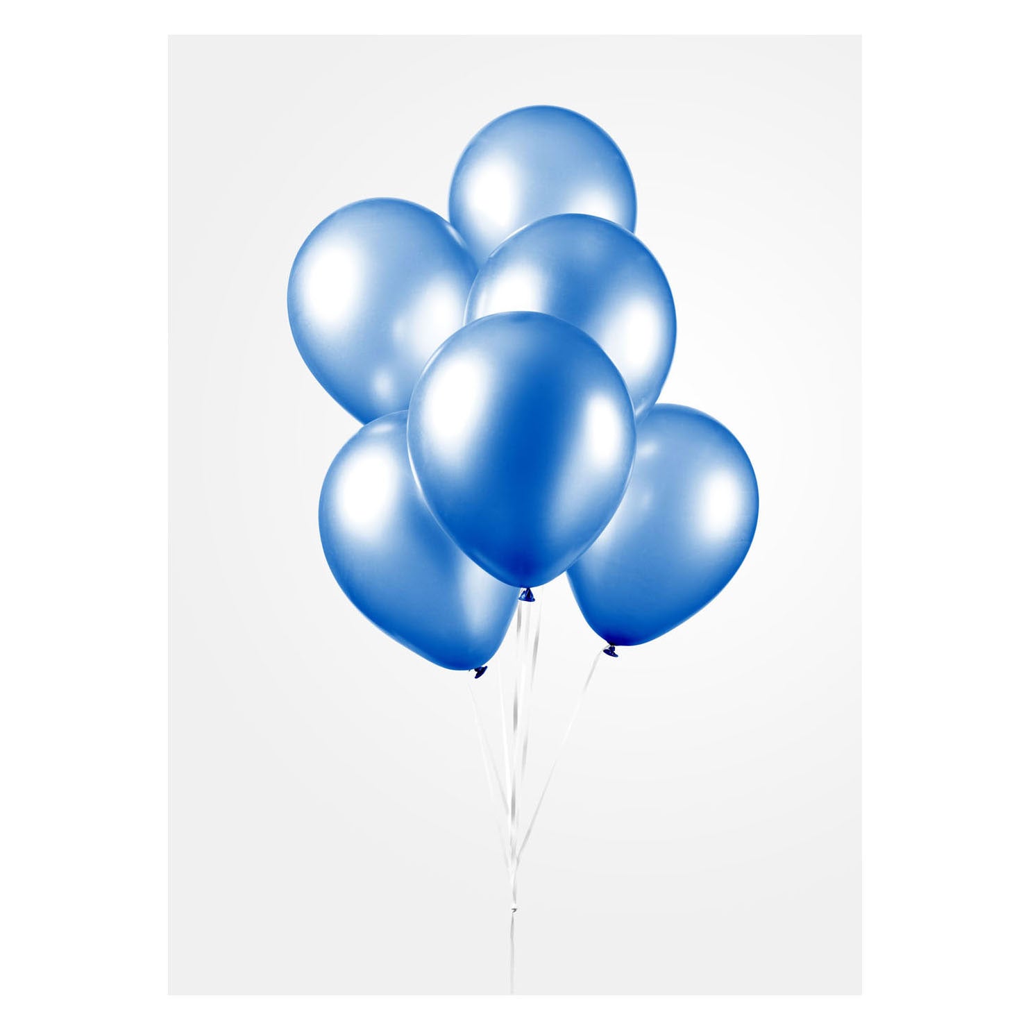 Globos ballonnen metallic blauw 30cm, 10st.