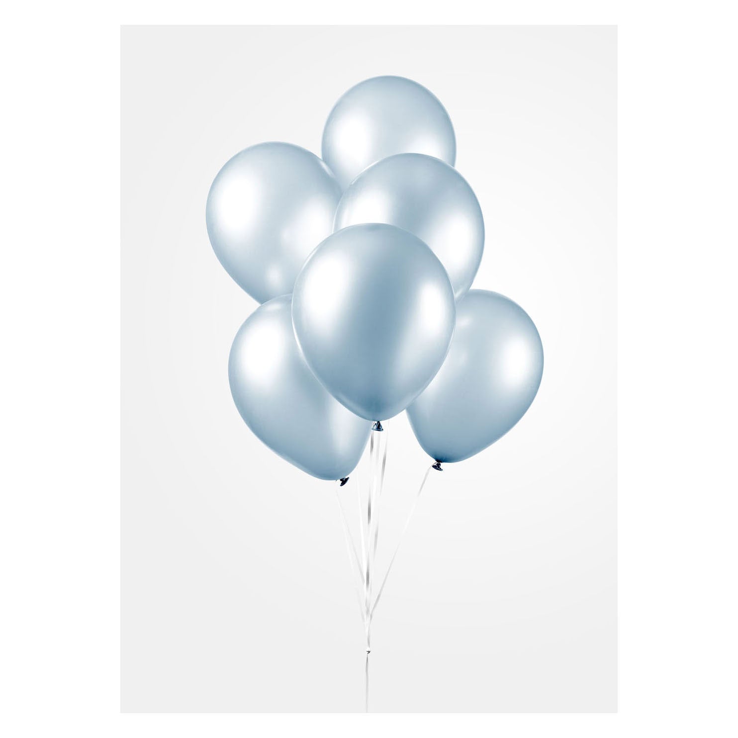 Globos ballonnen parel lichtblauw 30cm, 10st.