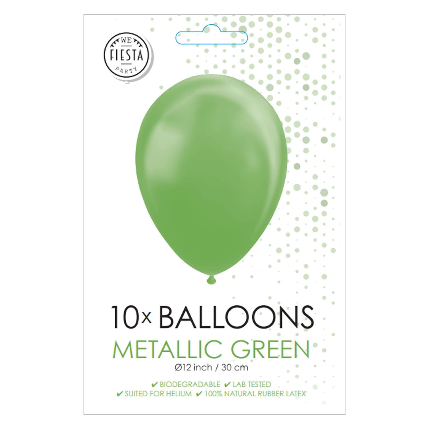 Globos ballonnen metallic groen 30cm, 10st.