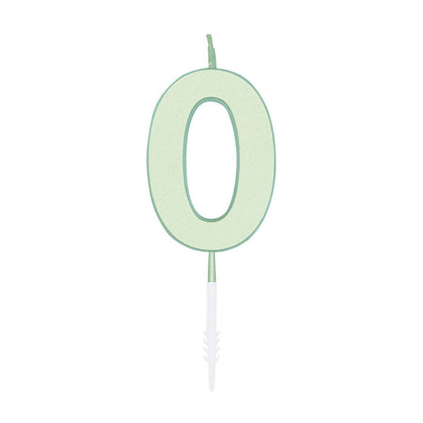 Globos taartkaars 4,5cm pastel mint no. 0