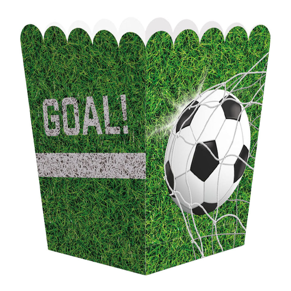 Globos papieren snackboxen voetbal - 8st.