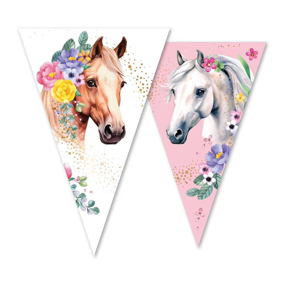 Globos vlaggenlijn paarden - 10m