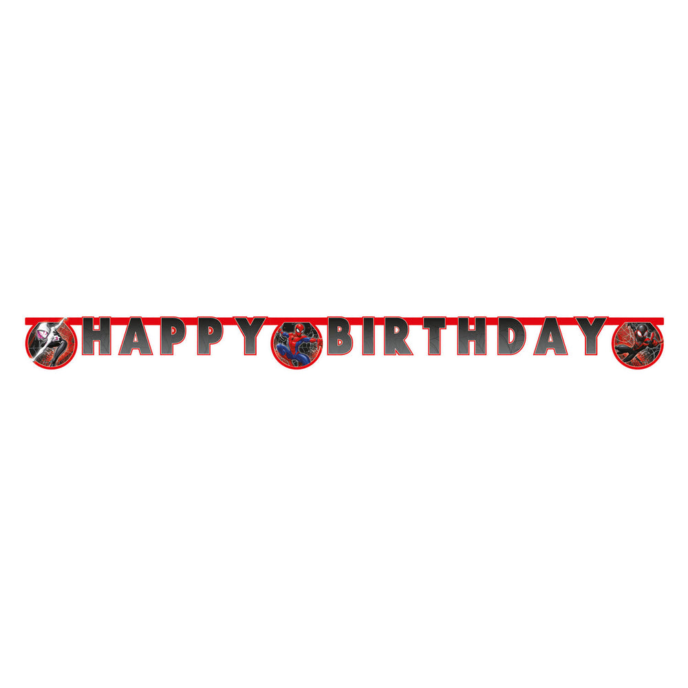 Globos letter guirlande happy birthday spiderman world of web
