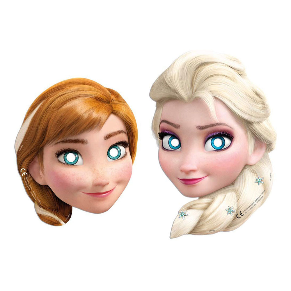 Globos papieren maskers frozen 2 - 6st.