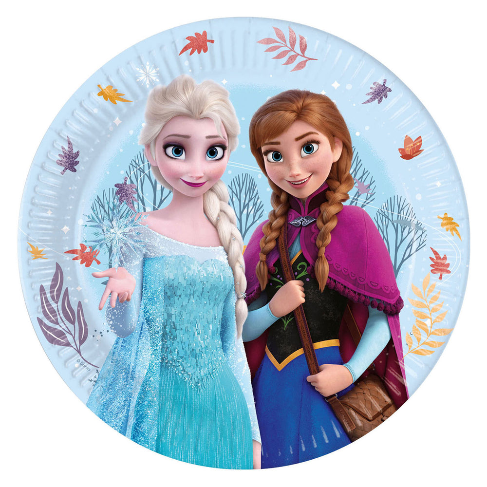 Globos papieren borden 23cm frozen idyllic wonder - 8st.