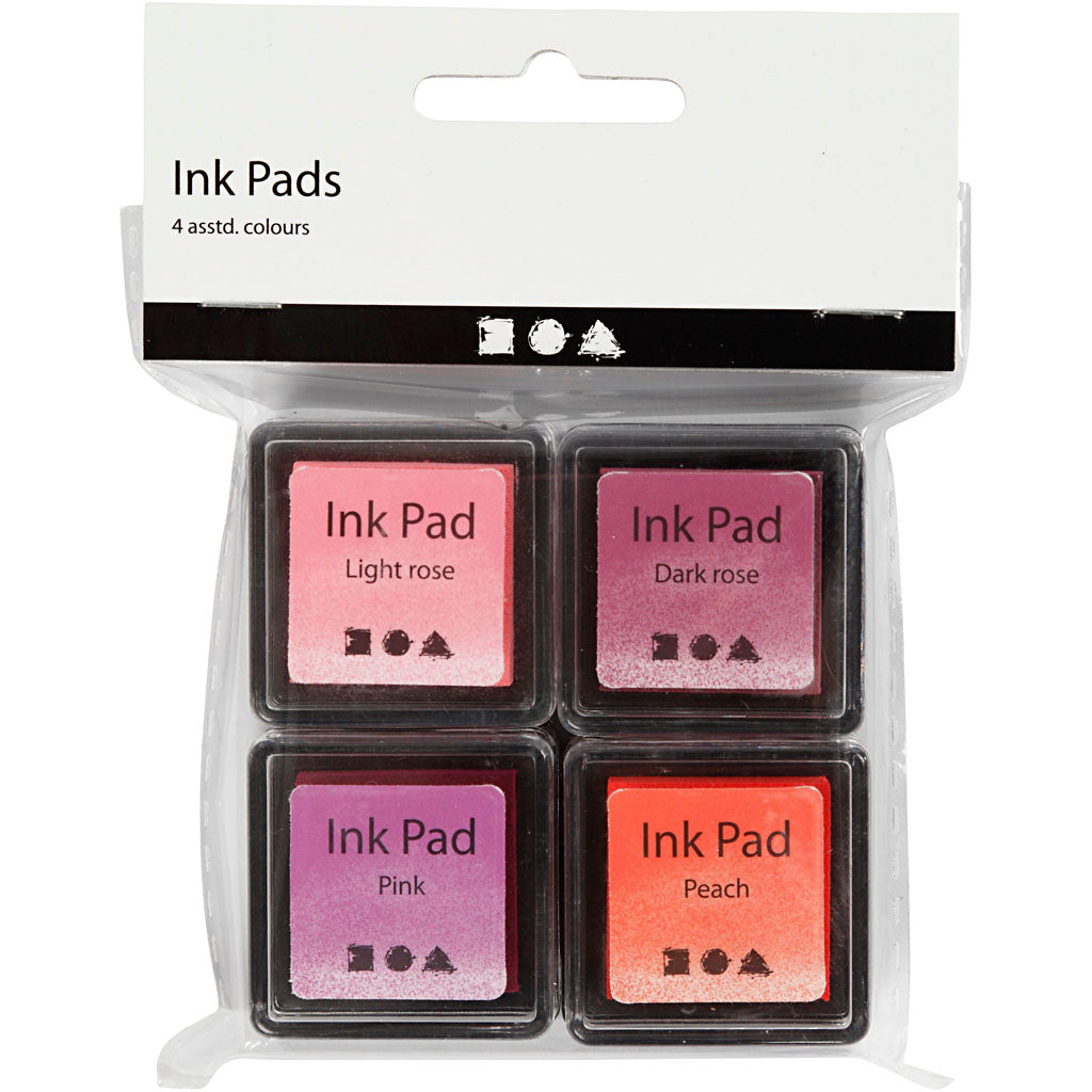 Creatief bedrijf stempelinkt roze tinten, 4st.