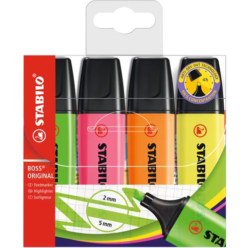 Abi markeerstift stlo boss kleurenassortiment 4 stuks