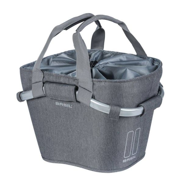 Basil 2Day Carry All KF - Bicycle Basket - Front - Grey