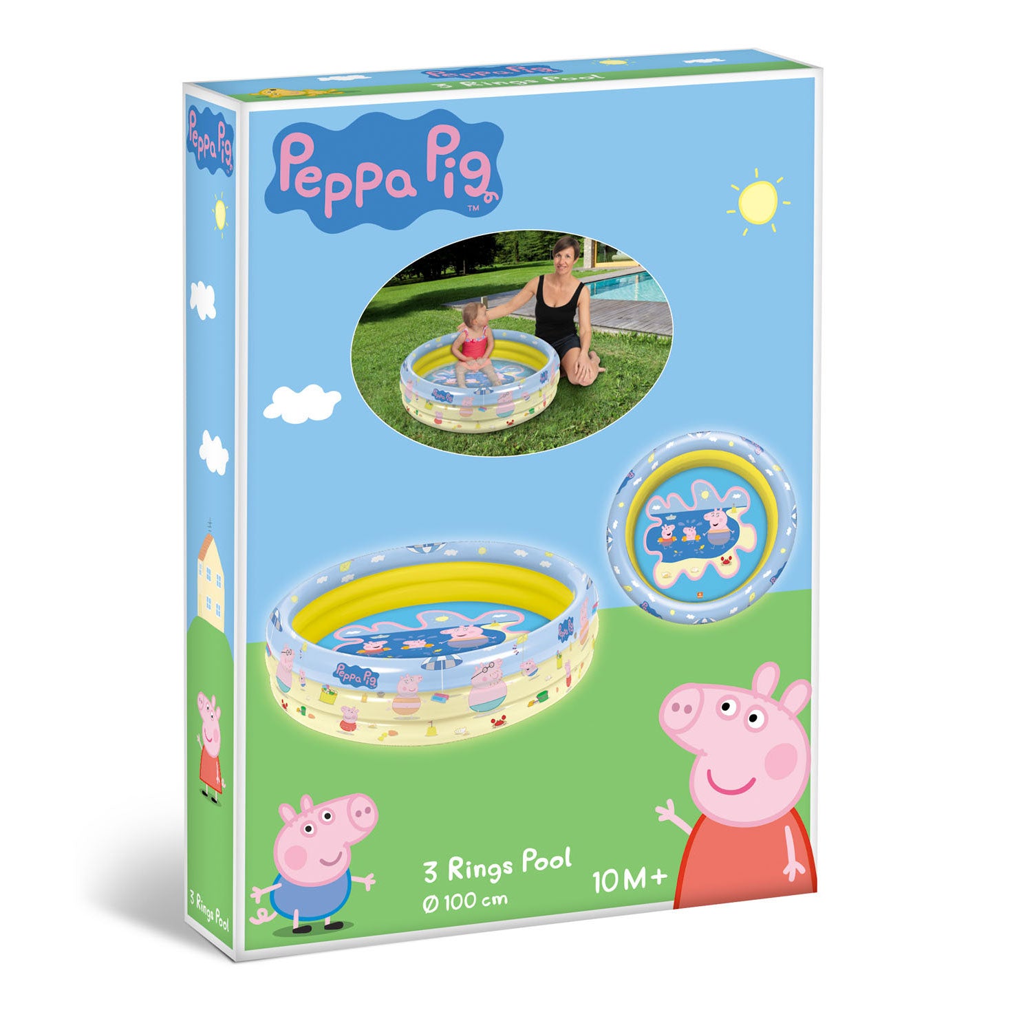 Mondo peppa pig zwembad 3-ringen, 100cm