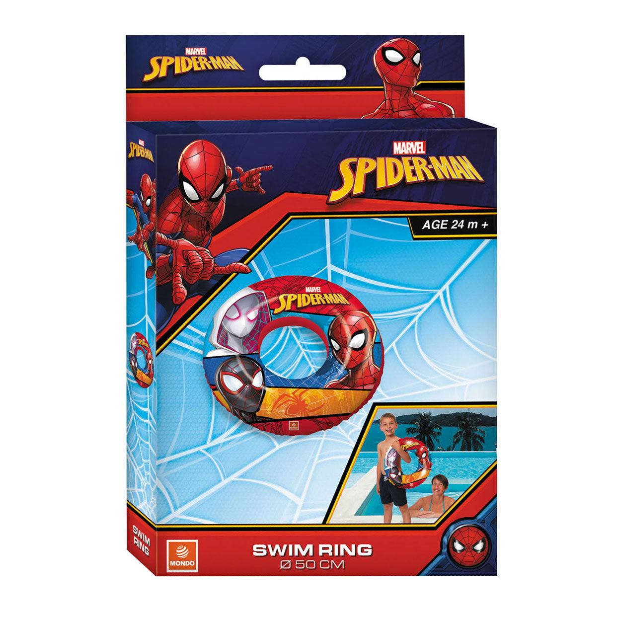 Mondo zwemmen spiderman