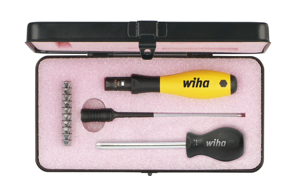 Wiha momentschroevendraaierset torquevario-s esd (zwart geel, 0,4 - 1,0 nm, 14-delig, incl. box)