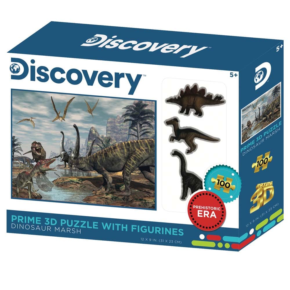 Discovery legpuzzel dinosaurus met 3 dinosaurusfiguren appart er bij