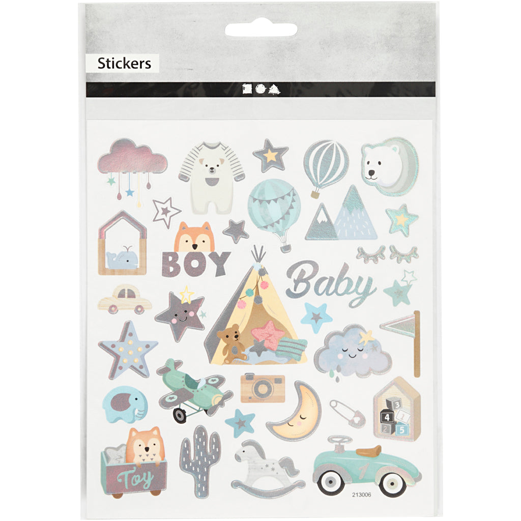 Creativ company stickers baby jongen, 1 vel