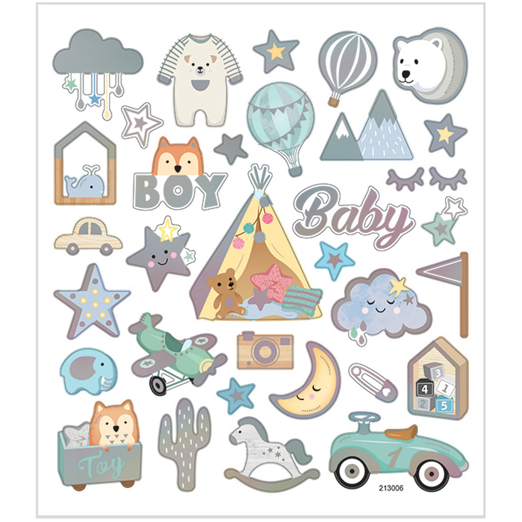 Creativ company stickers baby jongen, 1 vel