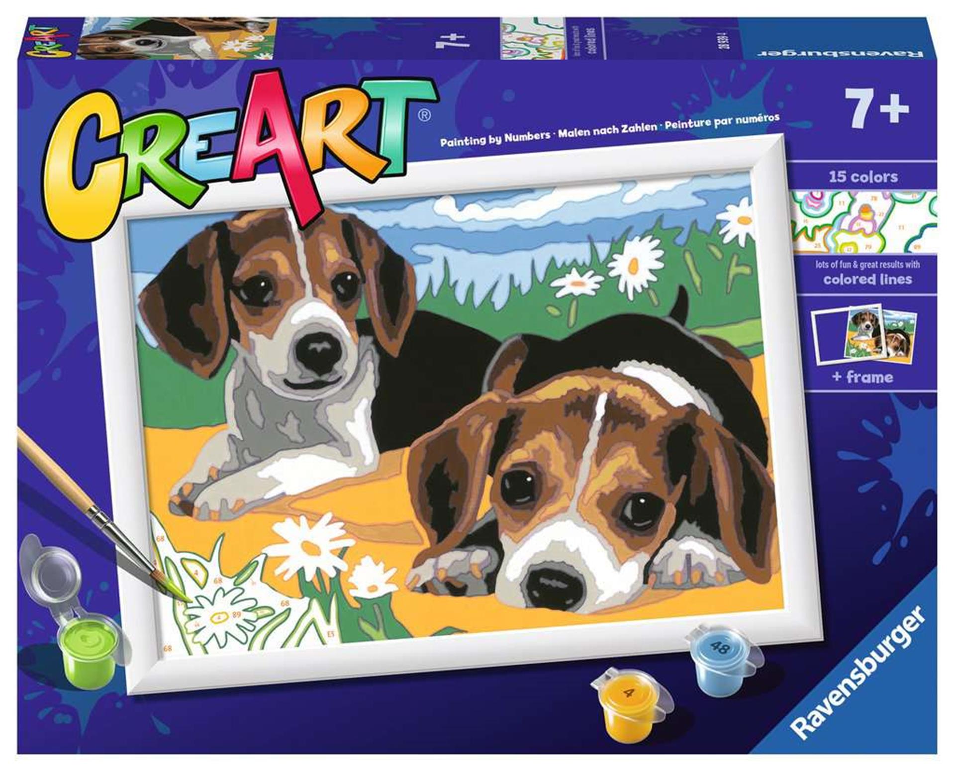 Ravensburger creëert een aantal beagle-puppy's