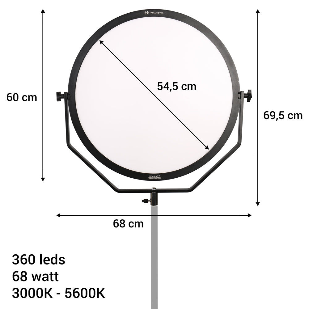 Falcon Eyes bi-color ledlamp Sophiez SO-68TD op 230V