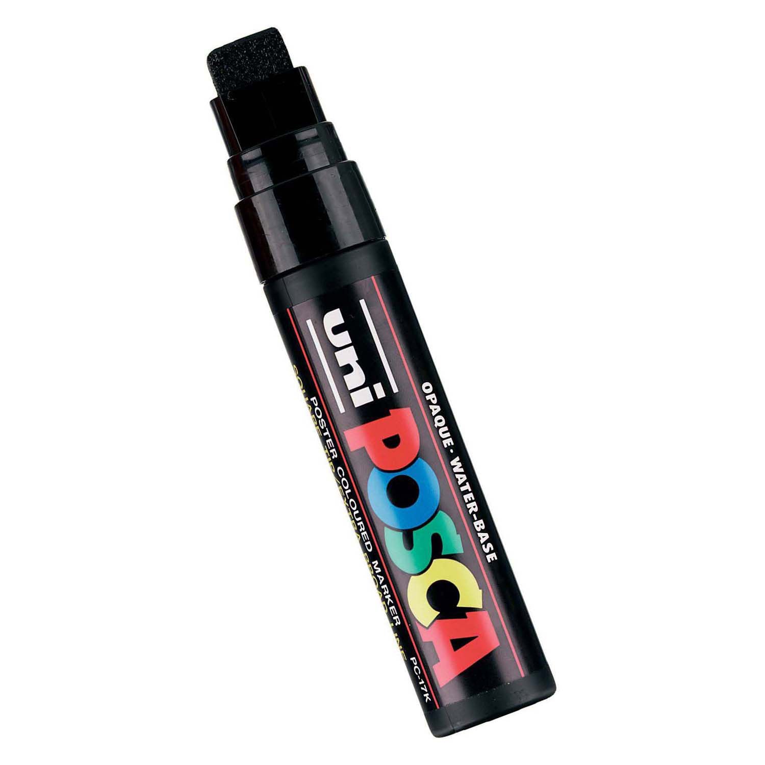 Posca uni verfmarker 17k zwart - blokpunt 15mm