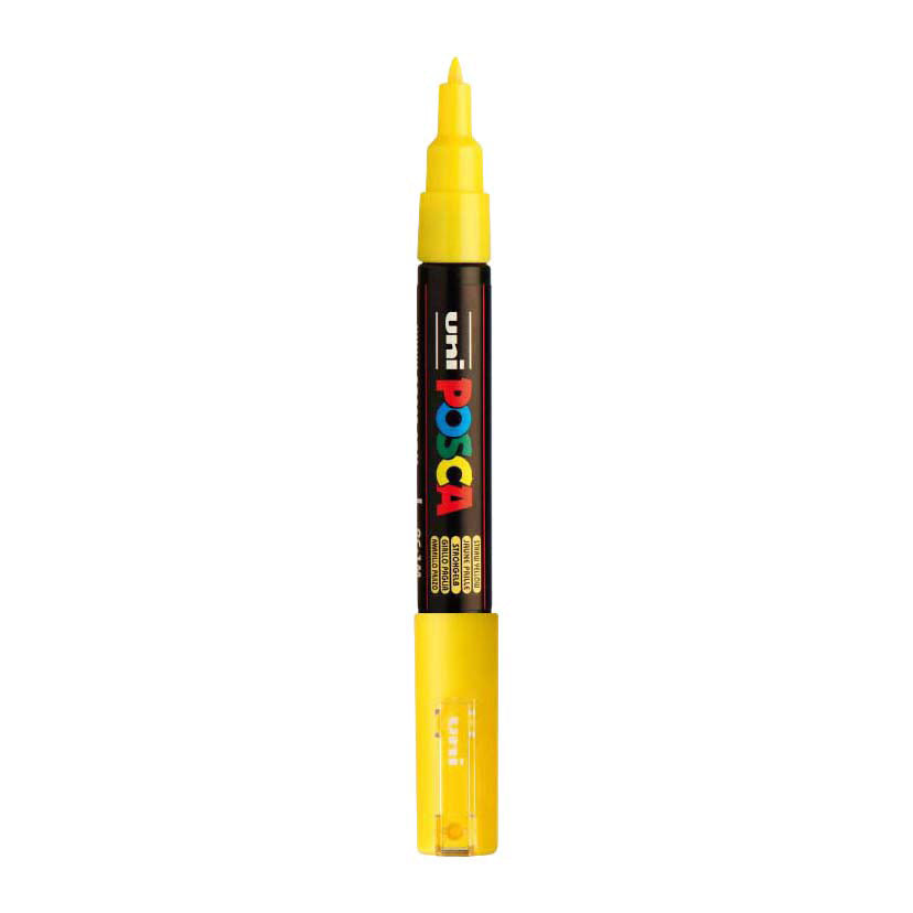 Uni posca verfmarker 1mc strogeel - conische punt - 1 mm