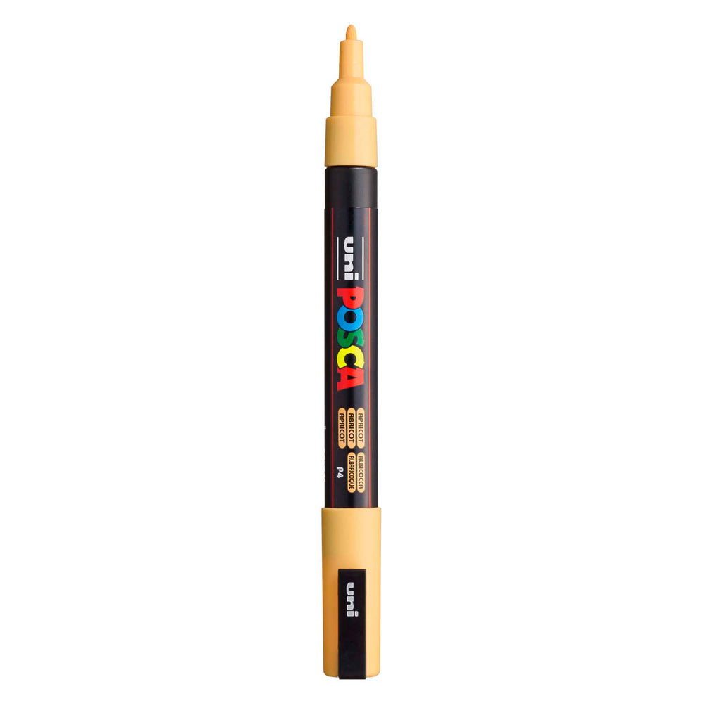 Uni posca pc3m acrylmarker abrikoos - ronde punt tot 1,3 mm