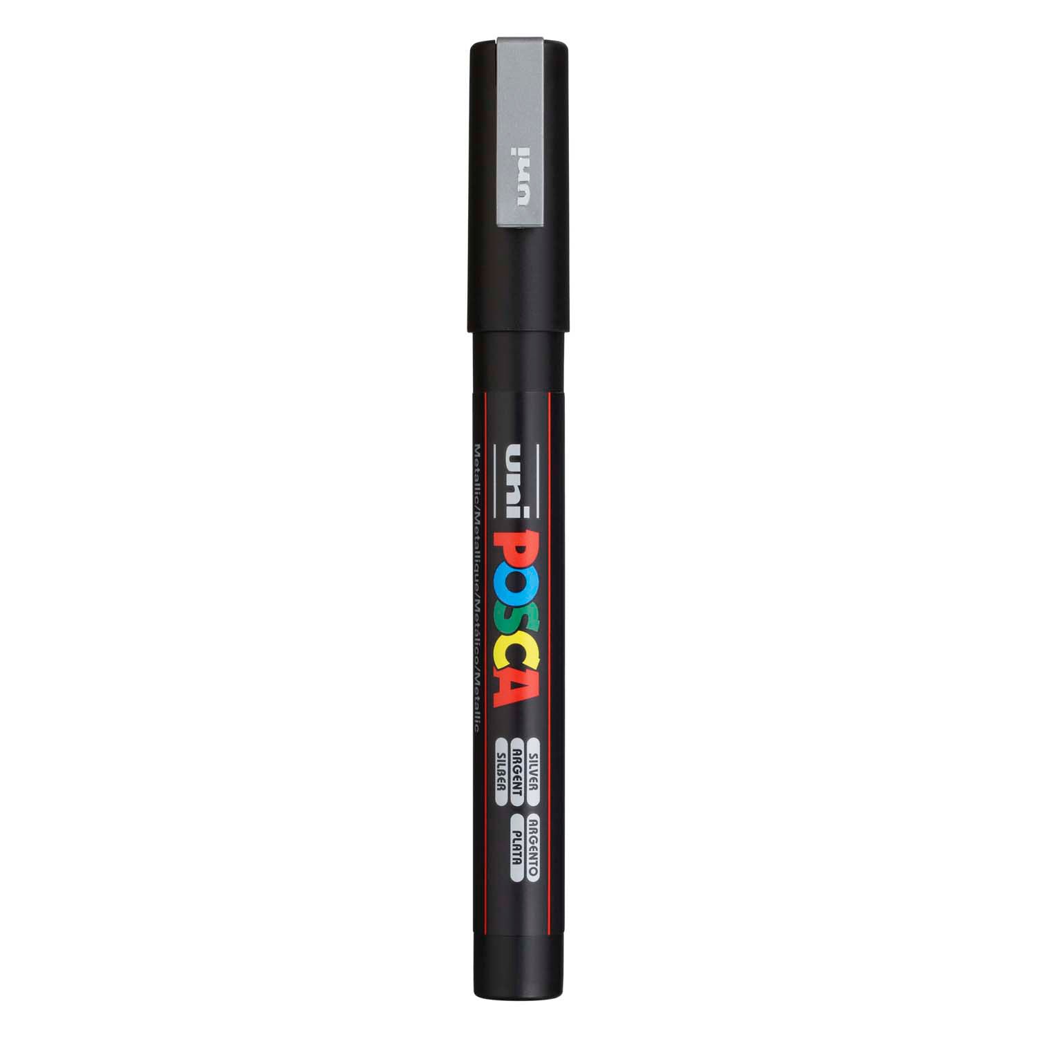 Uni posca pc3m acrylmarker zilveren - ronde punt tot 1,3 mm
