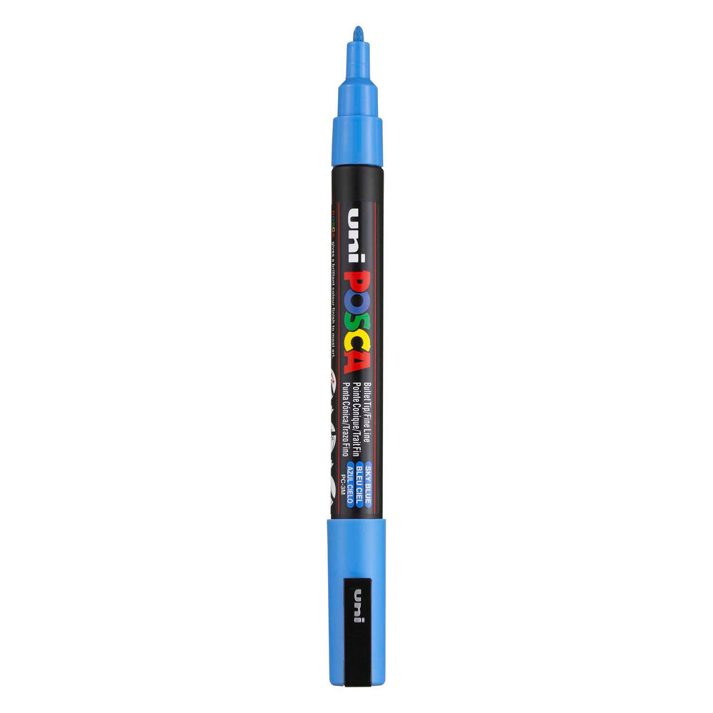Uni posca pc3m acrylmarker hemelsblauw - ronde punt tot 1,3 mm
