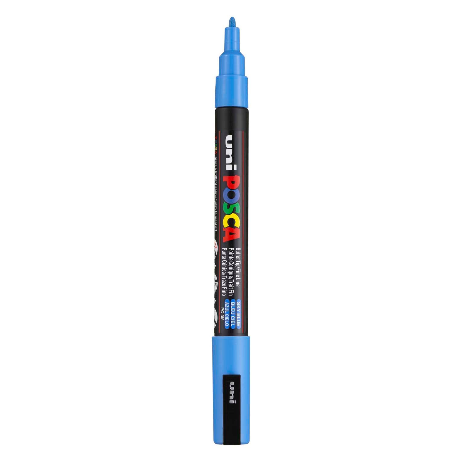 Uni posca pc3m acrylmarker hemelsblauw - ronde punt tot 1,3 mm