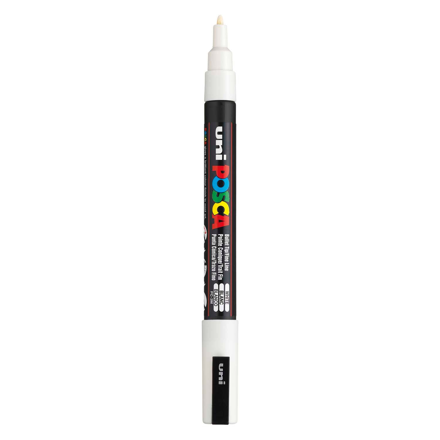 Uni posca pc3m acrylmarker wit - ronde punt tot 1,3 mm