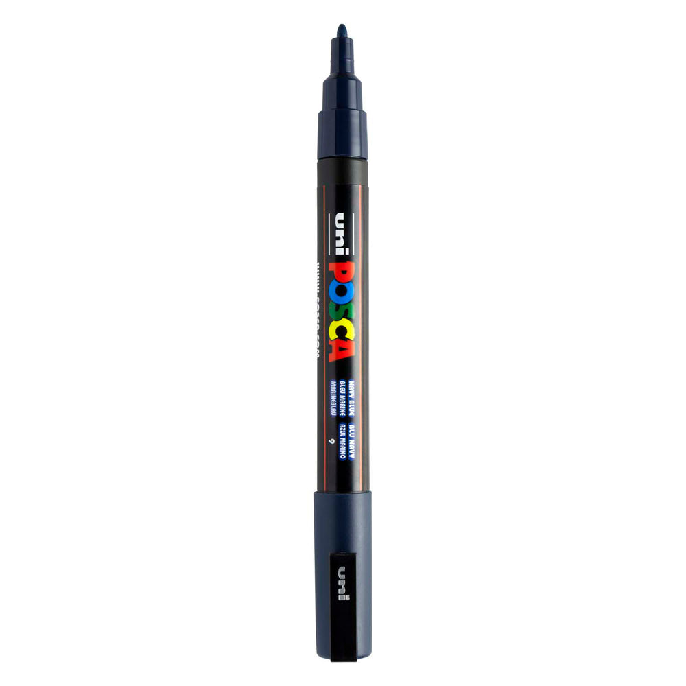 Uni posca pc3m acrylmarker marineblauw - ronde punt tot 1,3 mm