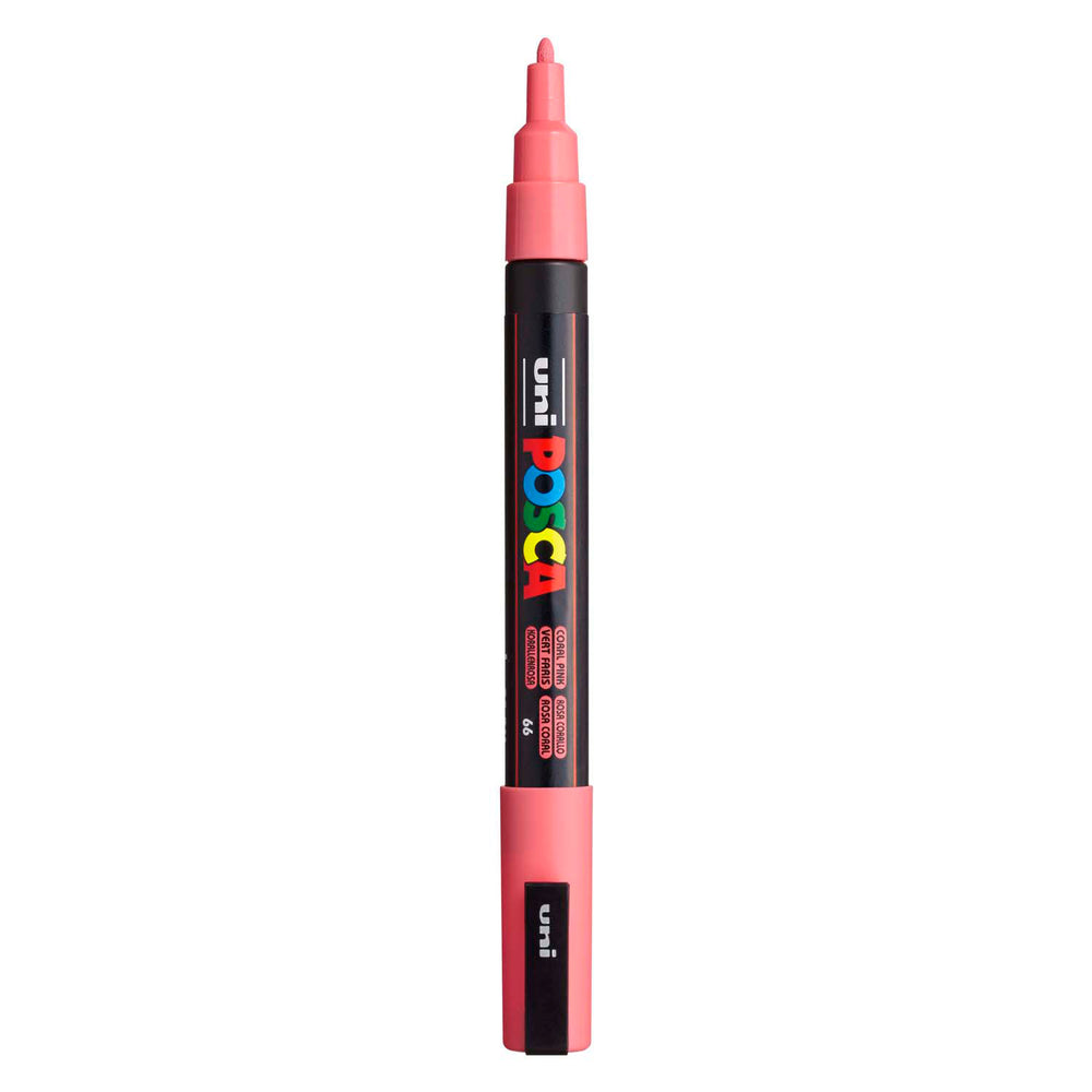 Uni posca pc3m acrylmarker koraal - ronde punt tot 1,3 mm