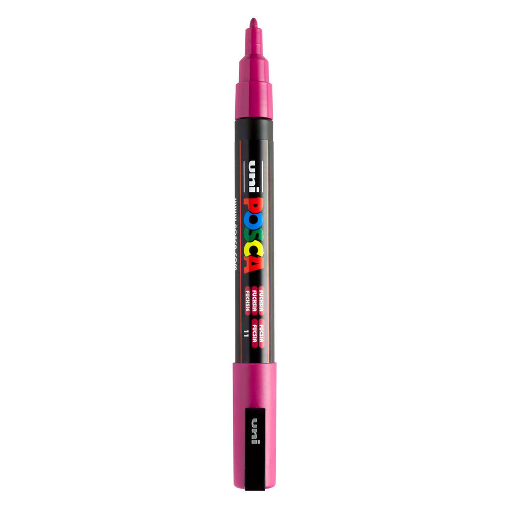 Uni posca pc3m acrylmarker fuchsia - ronde punt tot 1,3 mm