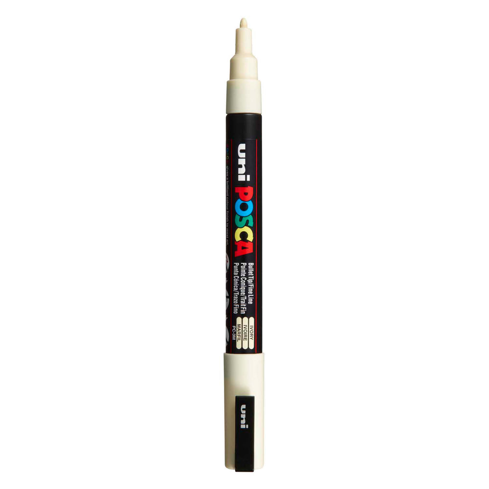 Uni posca pc3m acrylmarker ivoor - ronde punt tot 1,3 mm