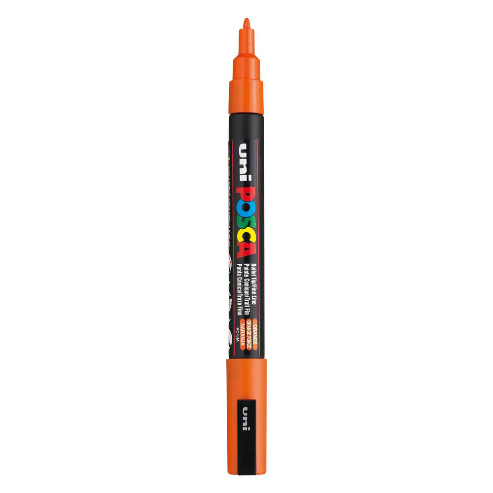 Uni posca pc3m acrylmarker donkeroranje - ronde punt tot 1,3 mm