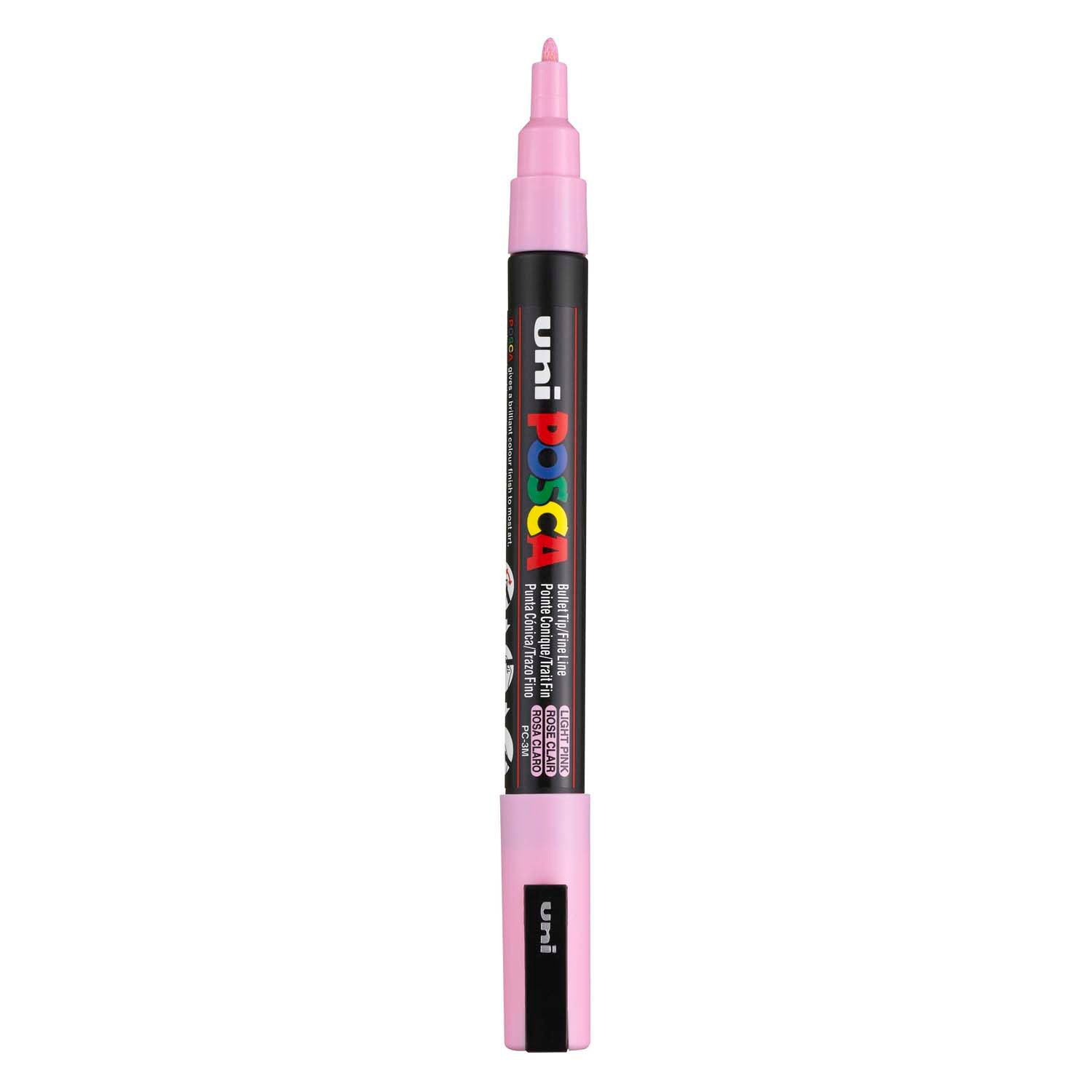 Uni posca pc3m verfmarker lichtroze - ronde punt tot 1,3 mm