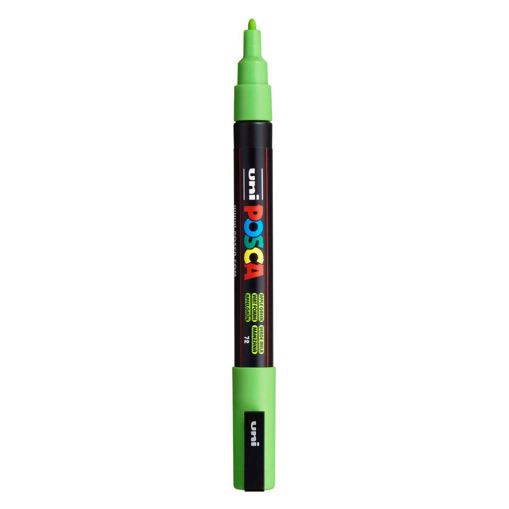 Uni posca pc3m verfmarker appelgroen - ronde punt tot 1,3 mm