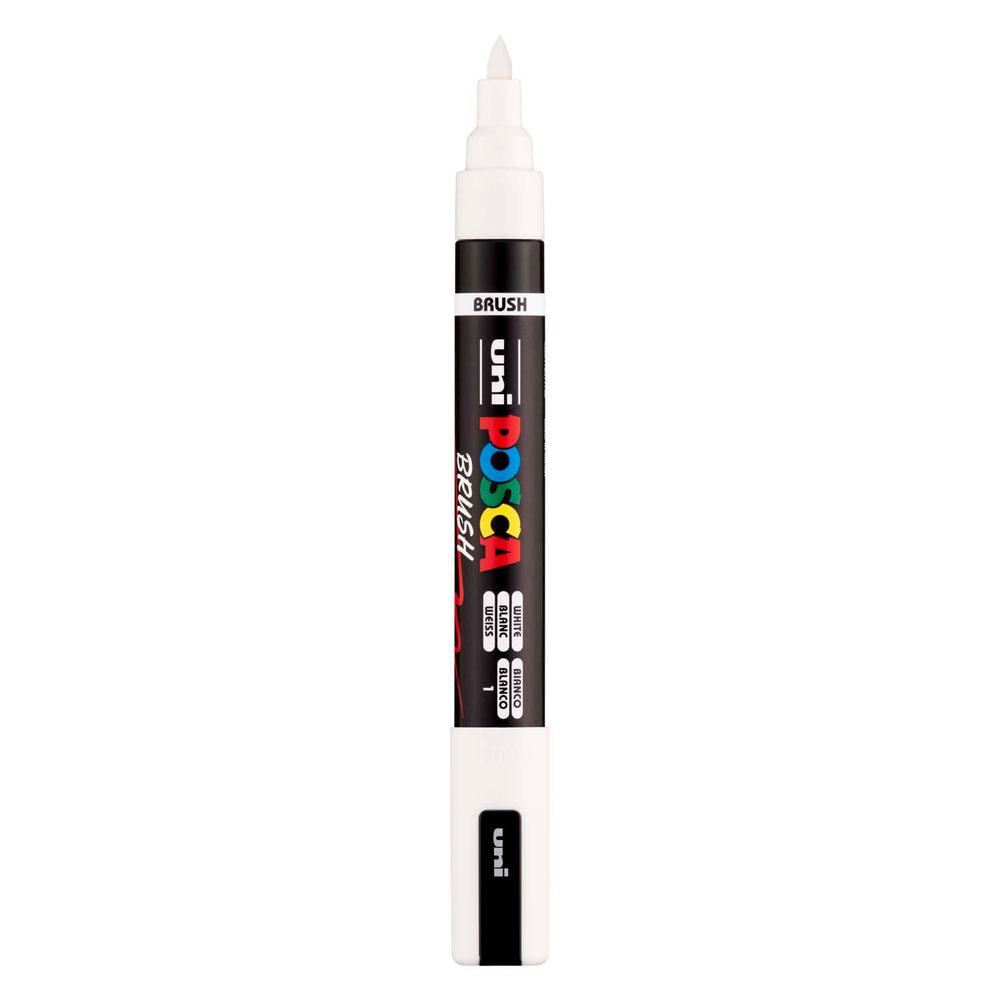 Uni posca brushmarker pc5br wit - brushpunt 1-4 mm