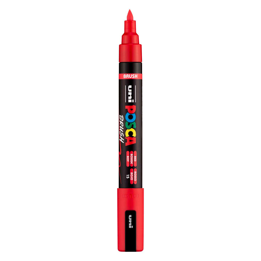 Uni posca brushmarker pc5br rood - brushpunt 1-4 mm