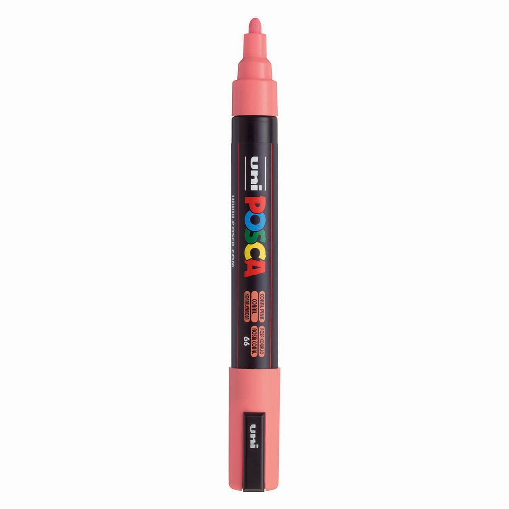 Uni posca verfmarker pc5m koraalroze - conische punt 2,5 mm