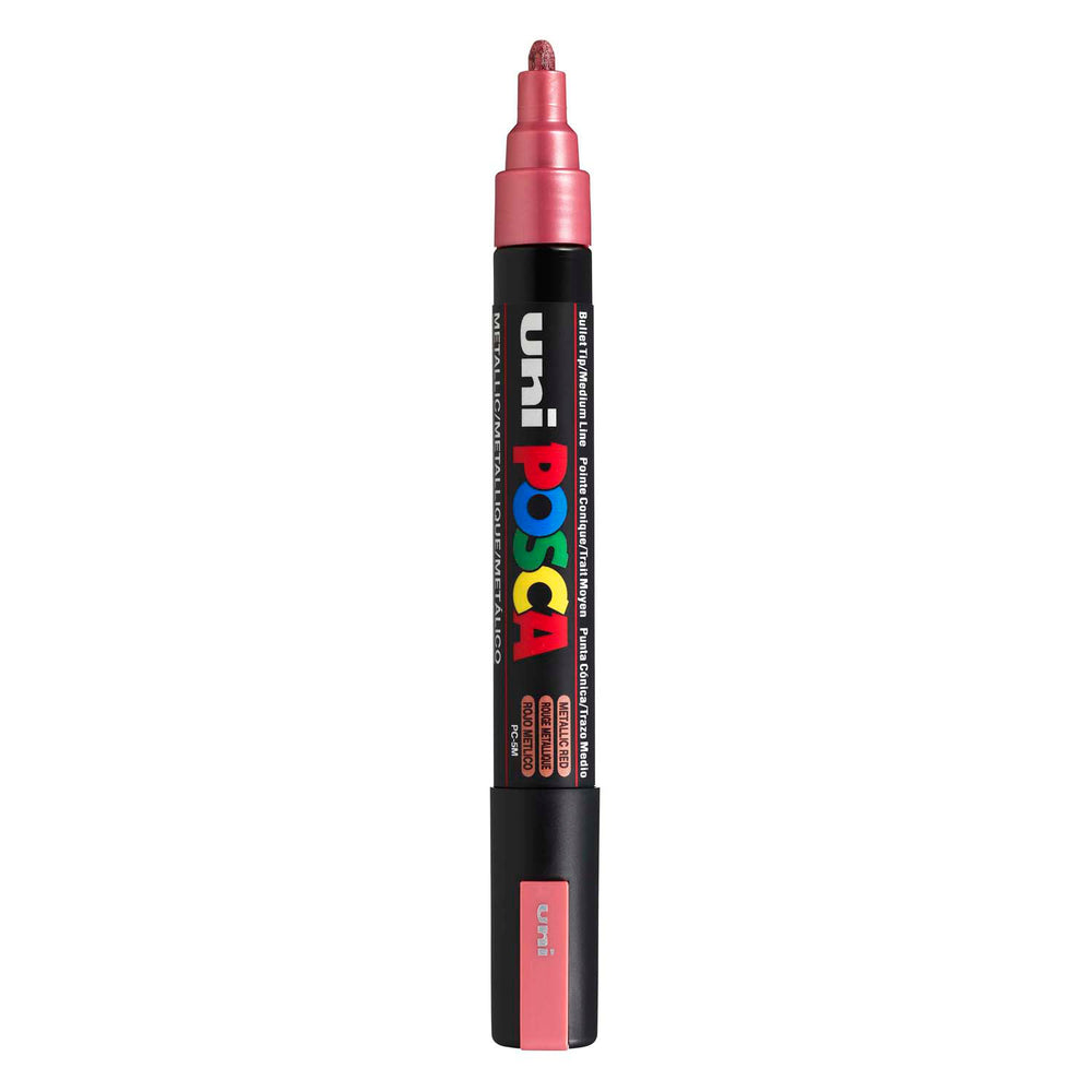 Uni posca verfmarker pc5m metallic rood - conische punt 2,5 mm