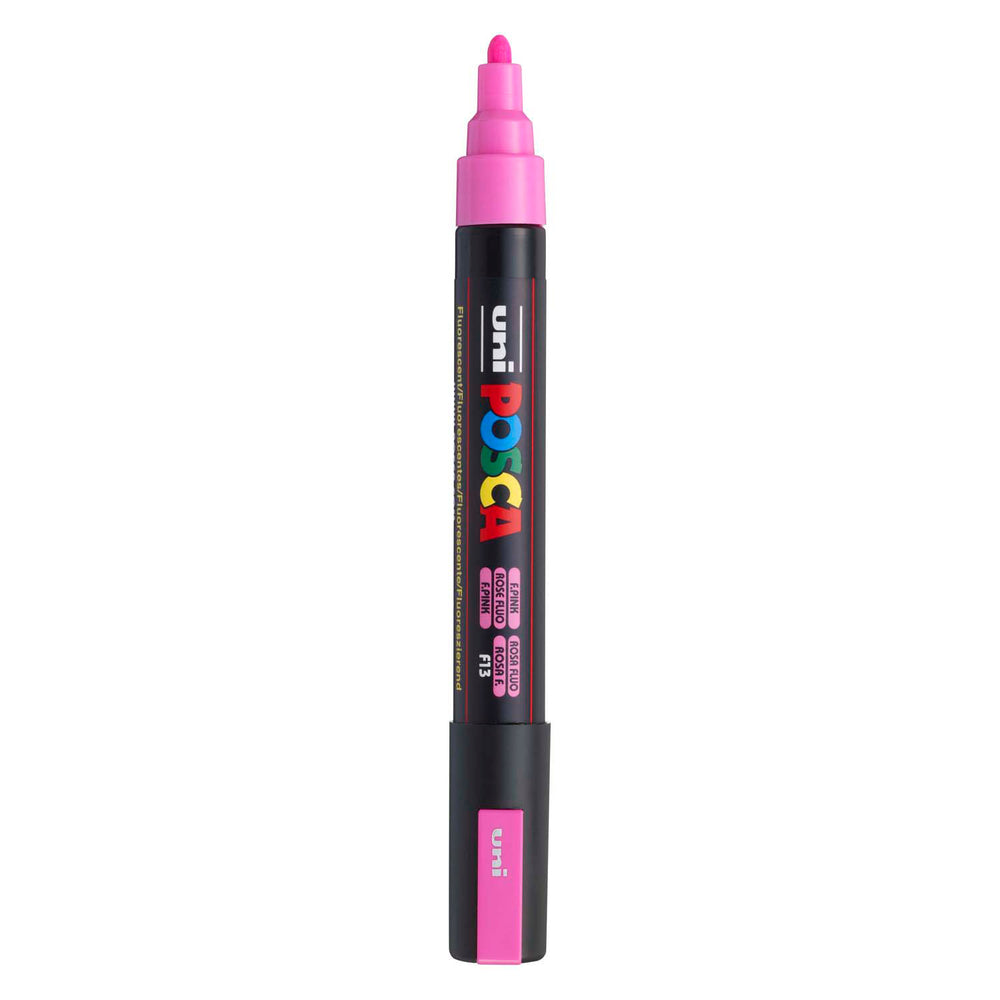 Uni posca verfmarker pc5m neon roze - conische punt 2,5 mm