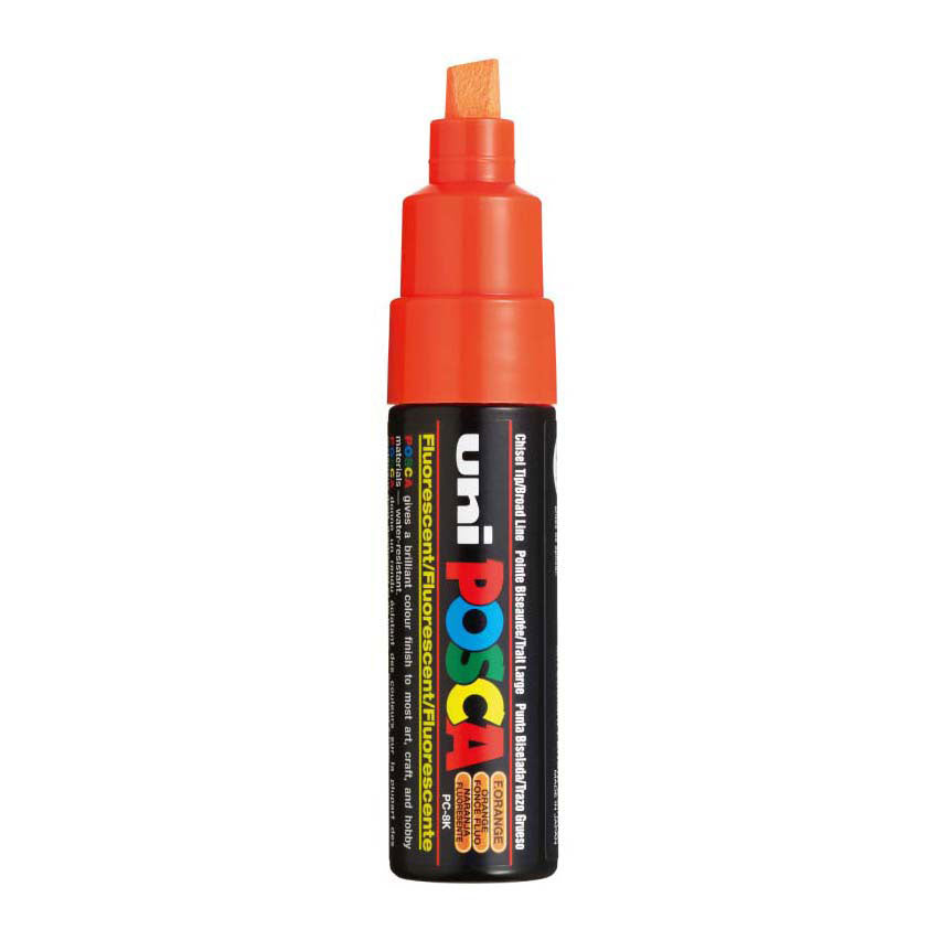 Uni posca verfmarker 8k oranje- beitelpunt 8mm