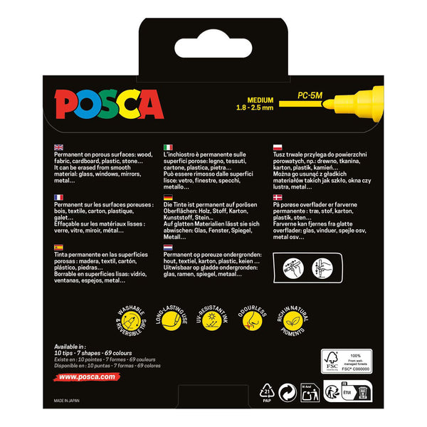 Uni posca pc5m markers set manga hero - 8st.